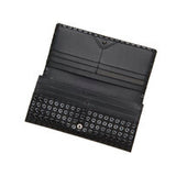 Deerskin Long Wallet Studs Black x Black - Big Bag