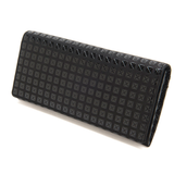 Deerskin Long Wallet Studs Black x Black - Big Bag