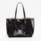 Jack Gomme Atelier Lin Coated Linen Bahia Tote Black Noir - Big Bag NY