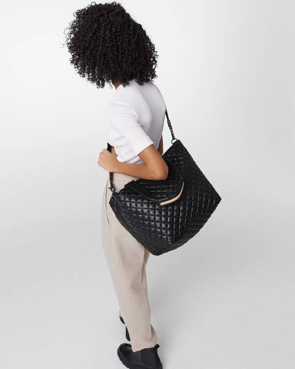 MZ Wallace Medium Metro Tote Deluxe Black - Big Bag NY