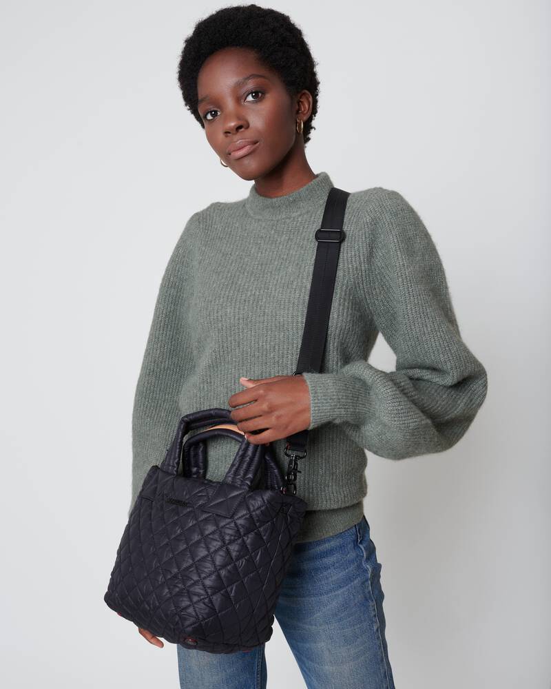 MZ Wallace Black Mini Metro Tote Deluxe - Big Bag NY Black Rec