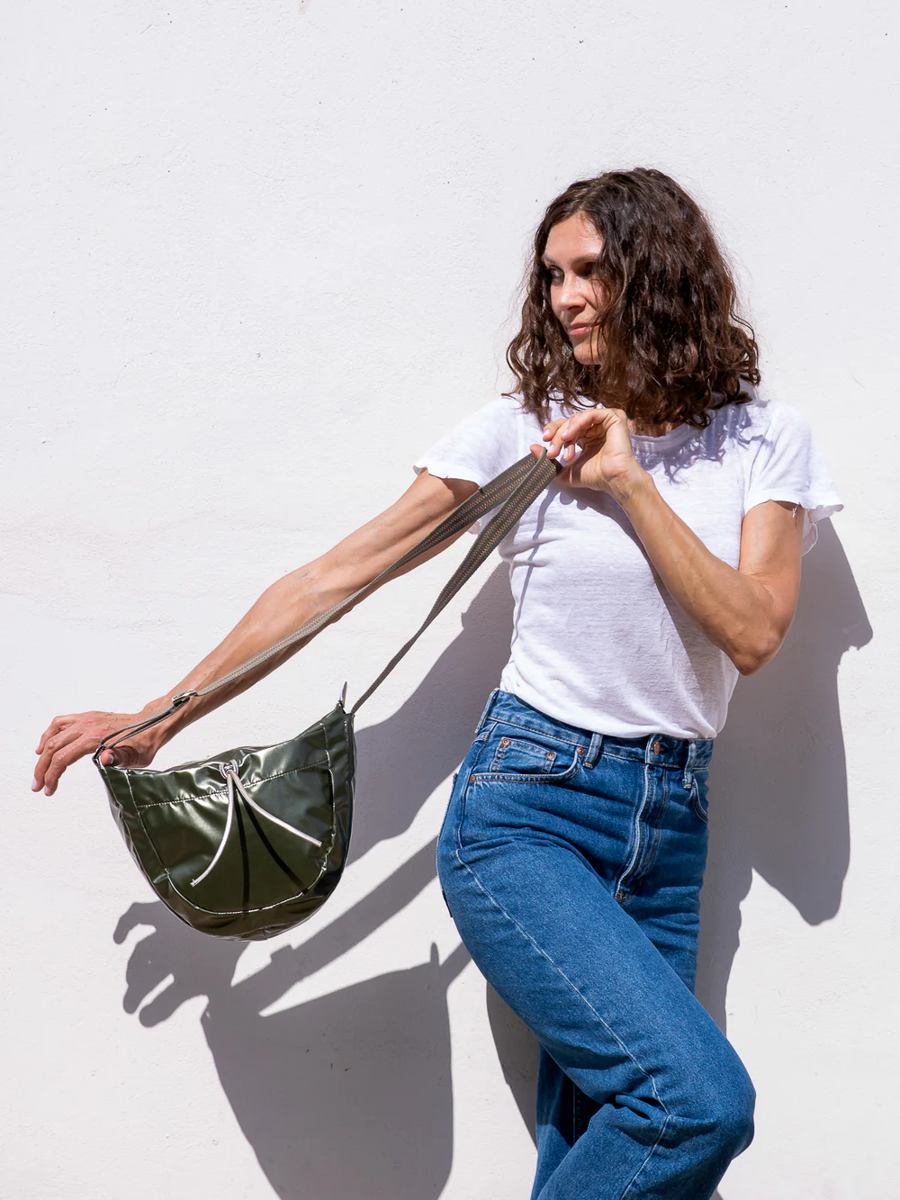 Brontibay Kaya Glam Crossbody Khaki - Big Bag NY