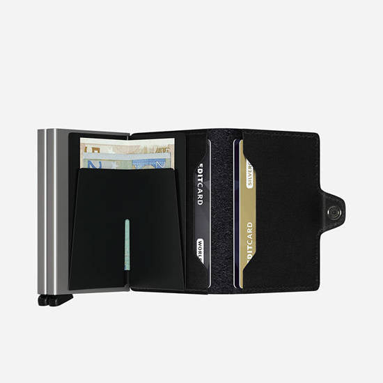 SECRID Twinwallet Original Leather Black - Big Bag NY
