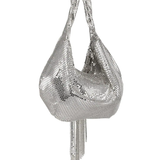 Whiting and Davis Marisol Twisted Hobo in Silver - Big Bag NY