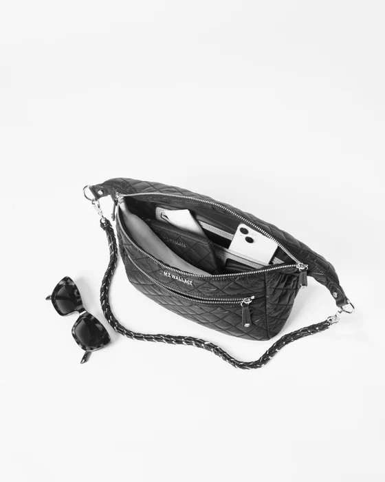 MZ Wallace Crosby Crossbody Sling Black - Big Bag NY