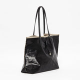 Jack Gomme Atelier Lin Coated Linen Bahia Tote Black Noir - Big Bag NY