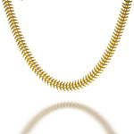 Balmaceda Fish Bone Necklace in Gold - Big Bag NY