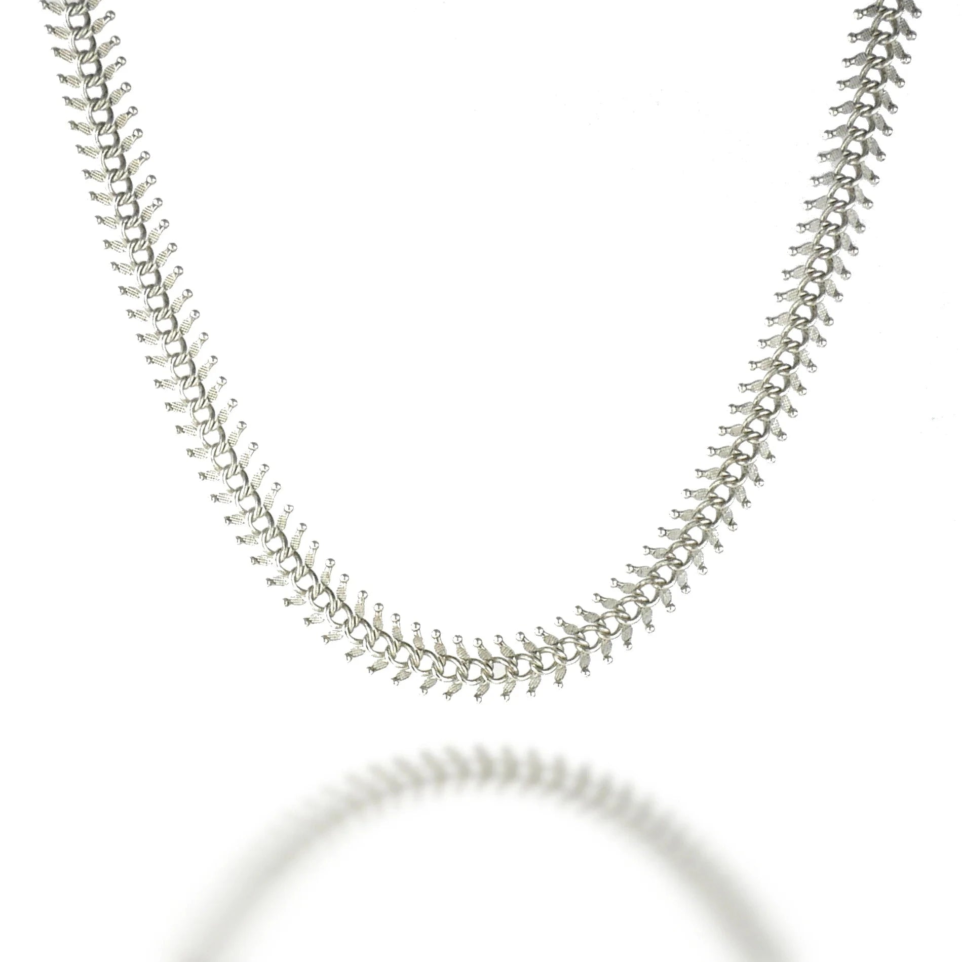 Balmaceda Fish Bone Necklace in Silver - Big Bag NY