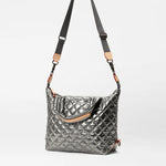 Pewter Metallic MZ Wallace Small Sutton Deluxe - Big Bag NY