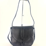 Medium Tuscan Leather Saddle Bag Black - Big Bag NY