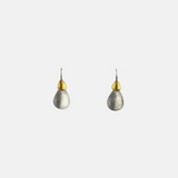 Short Mixed Metal Petal Drop Earrings