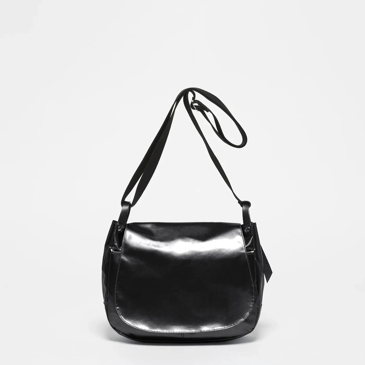 Jack Gomme Nico Light Flap Messenger in color Dark Black Bag Big Bag Ny Light waterproof bags Nico Noir Black - Big Bag NY