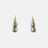 Long Mixed Metal Petal Drop Earrings