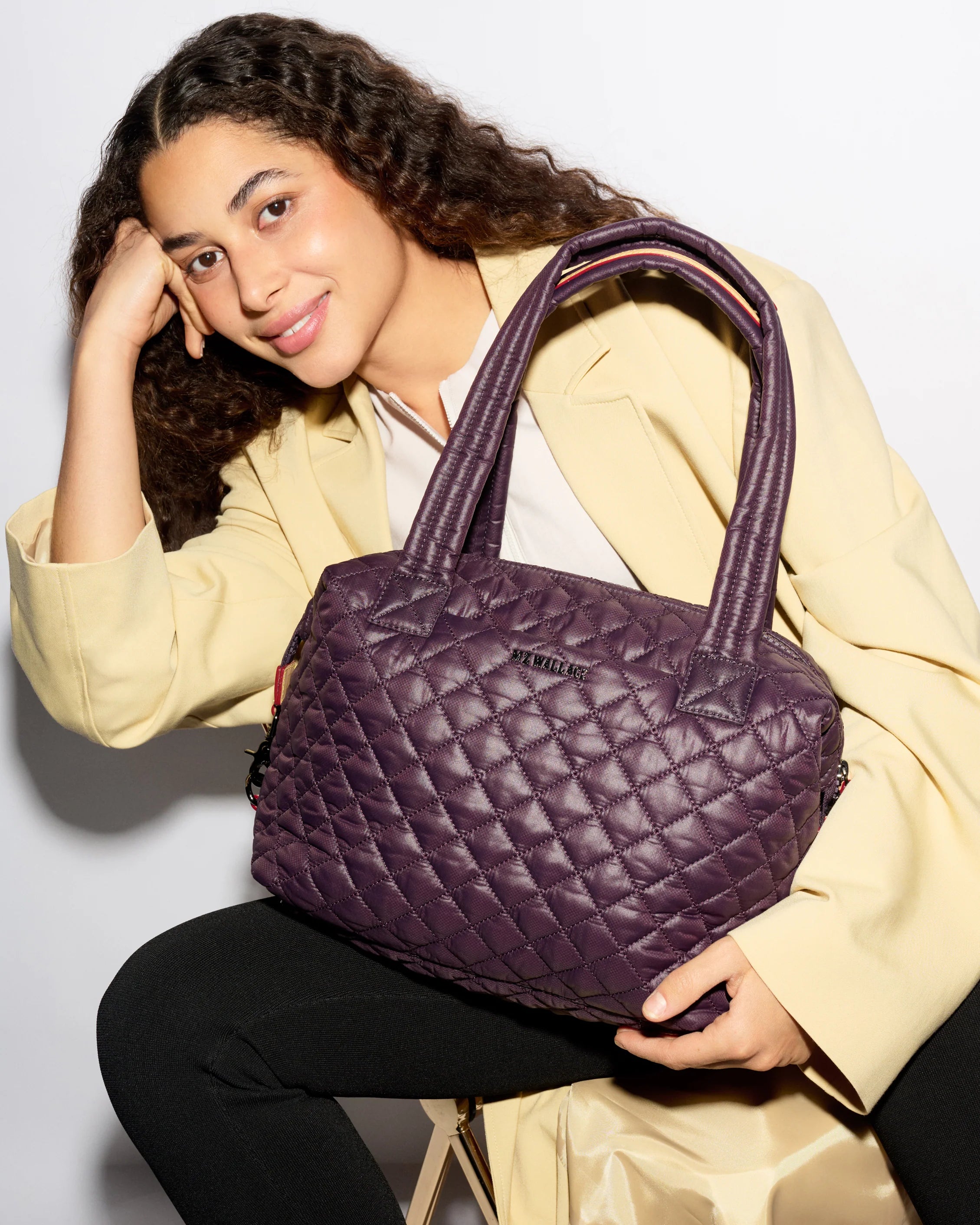 MZ Wallace Medium Sutton Deluxe in Raisin - Big Bag NY