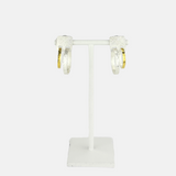 Heather Guidero Square Post Gold and Silver Double Hoops - BIg Bag NY