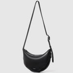 10.03.53 bags  Black Leather Half Moon Bag - Big Bag NY