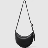 10.03.53 bags  Black Leather Half Moon Bag - Big Bag NY