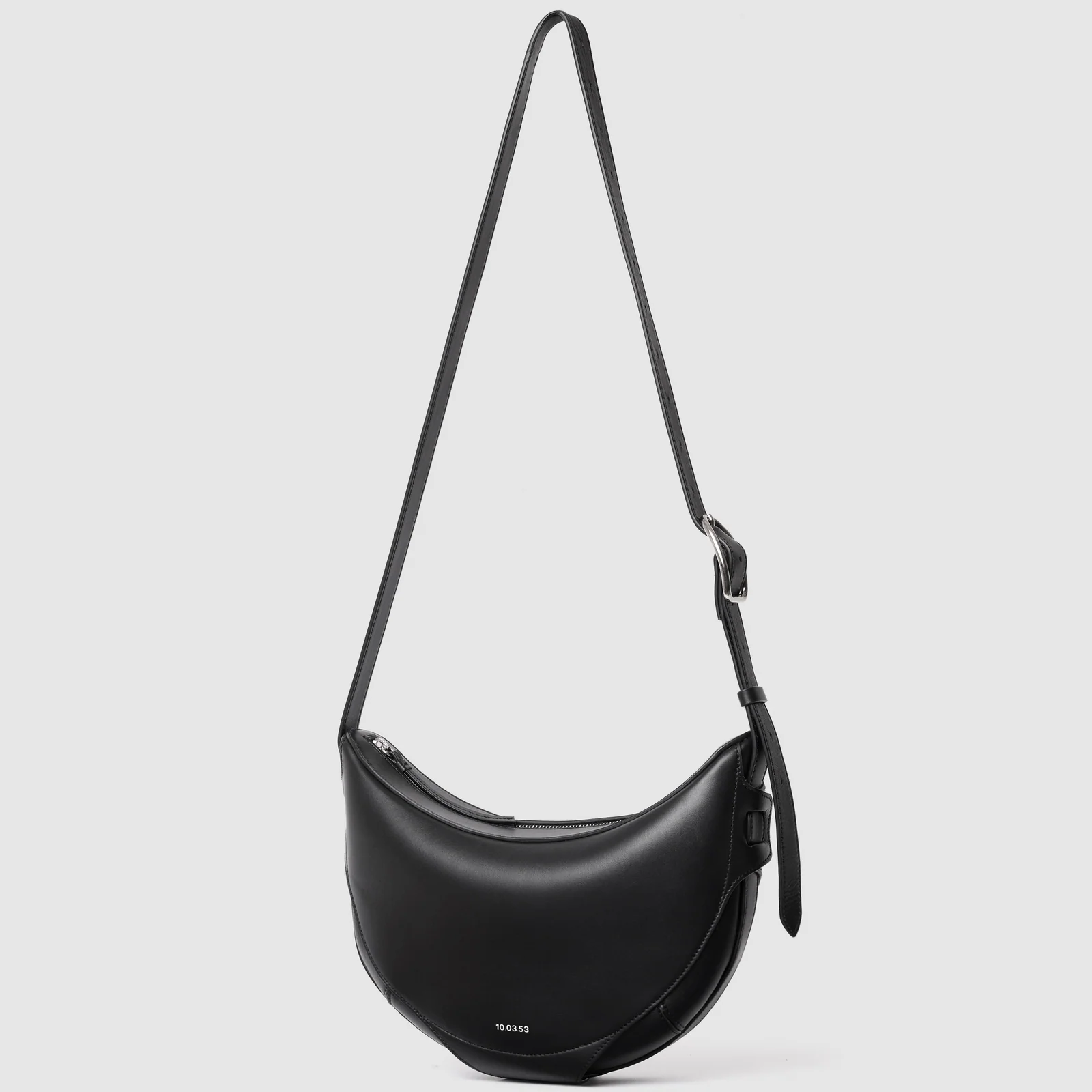 10.03.53 bags  Black Leather Half Moon Bag - Big Bag NY