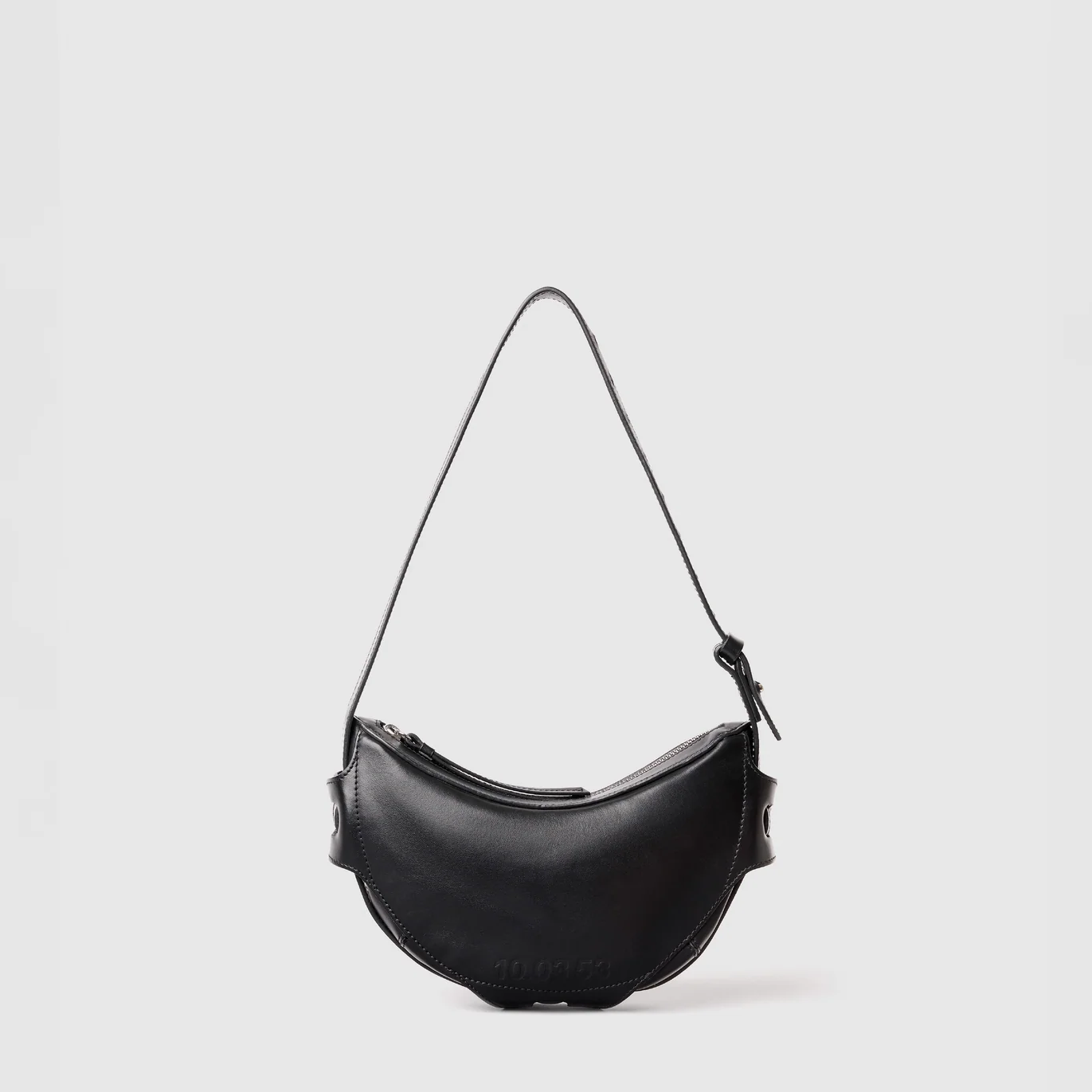 Black Leather Half Moon Bag – Big Bag Black Leather Half Moon Bag – Big Bag