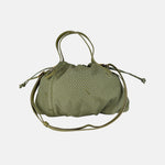 PLINIO Drawstring Tote with Crossbody Strap in Vert - Big Bag NY