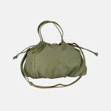PLINIO Drawstring Tote with Crossbody Strap in Vert - Big Bag NY