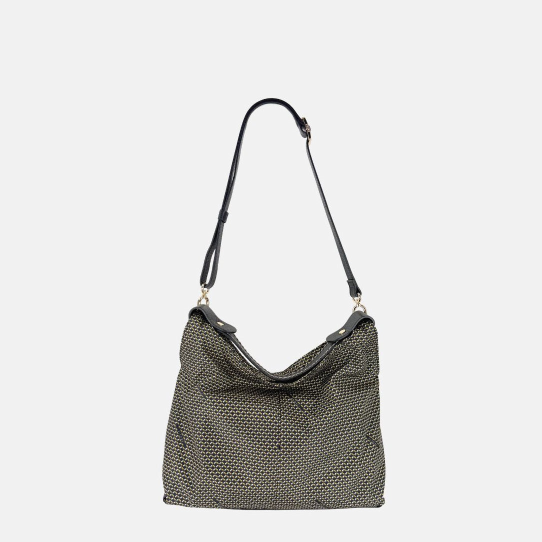 PLINIO Medium Triangle Shoulder Bag in Nero - Big Bag NY