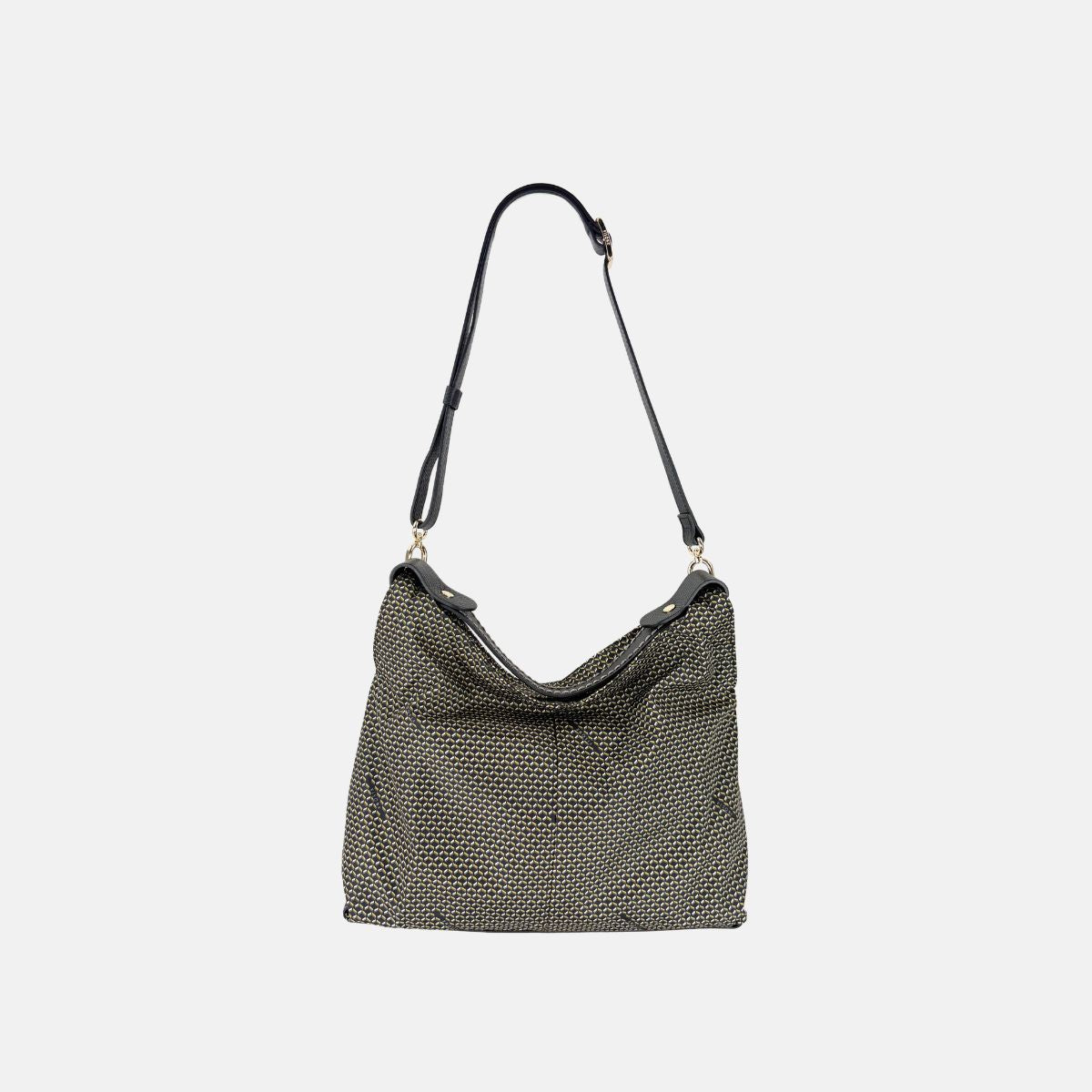 PLINIO Medium Triangle Shoulder Bag in Nero - Big Bag NY
