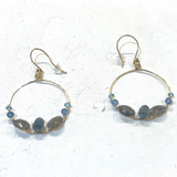 Alicia Von Fleteren Blue Topaz and Labradorite Hoops