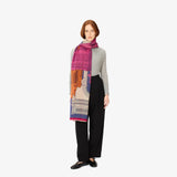 Paris wool scarf in Fuchsia