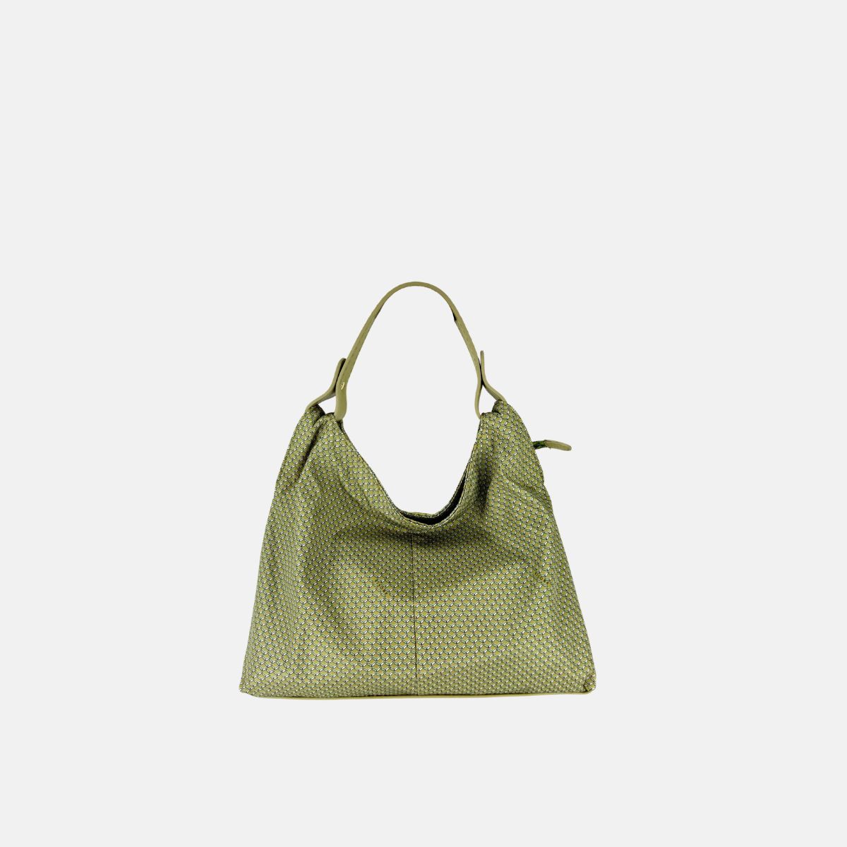 PLINIO Medium Triangle Shoulder Bag in Vert - Big Bag NY