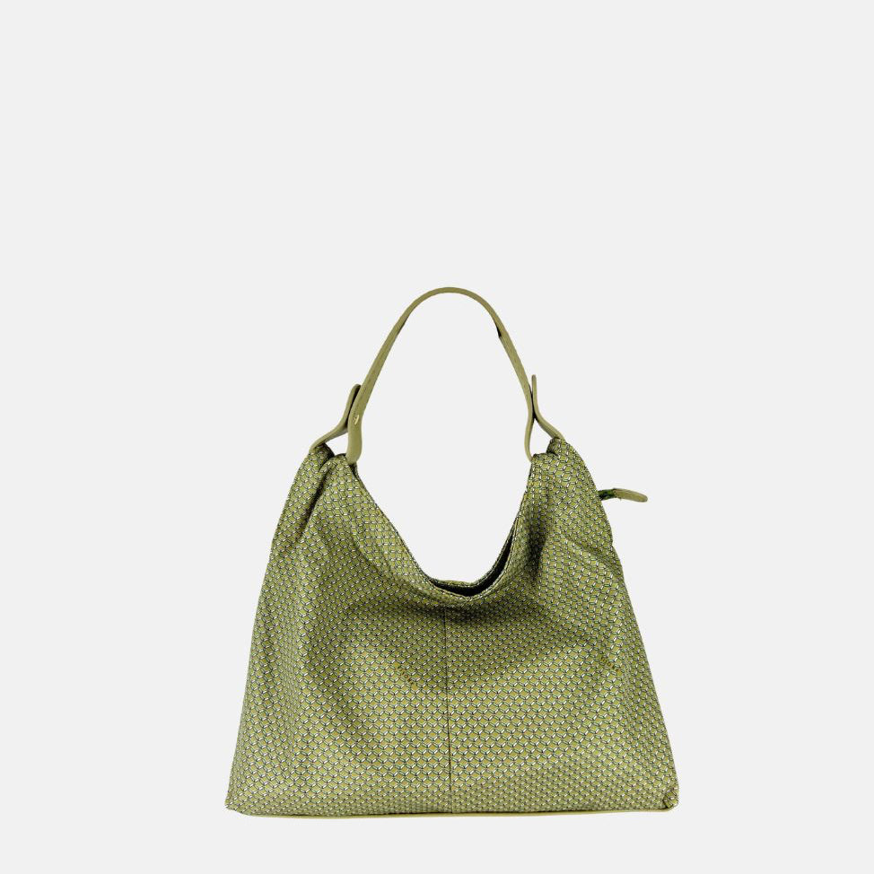 PLINIO Medium Triangle Shoulder Bag in Vert - Big Bag NY