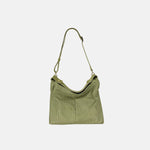 PLINIO Medium Triangle Shoulder Bag in Vert - Big Bag NY