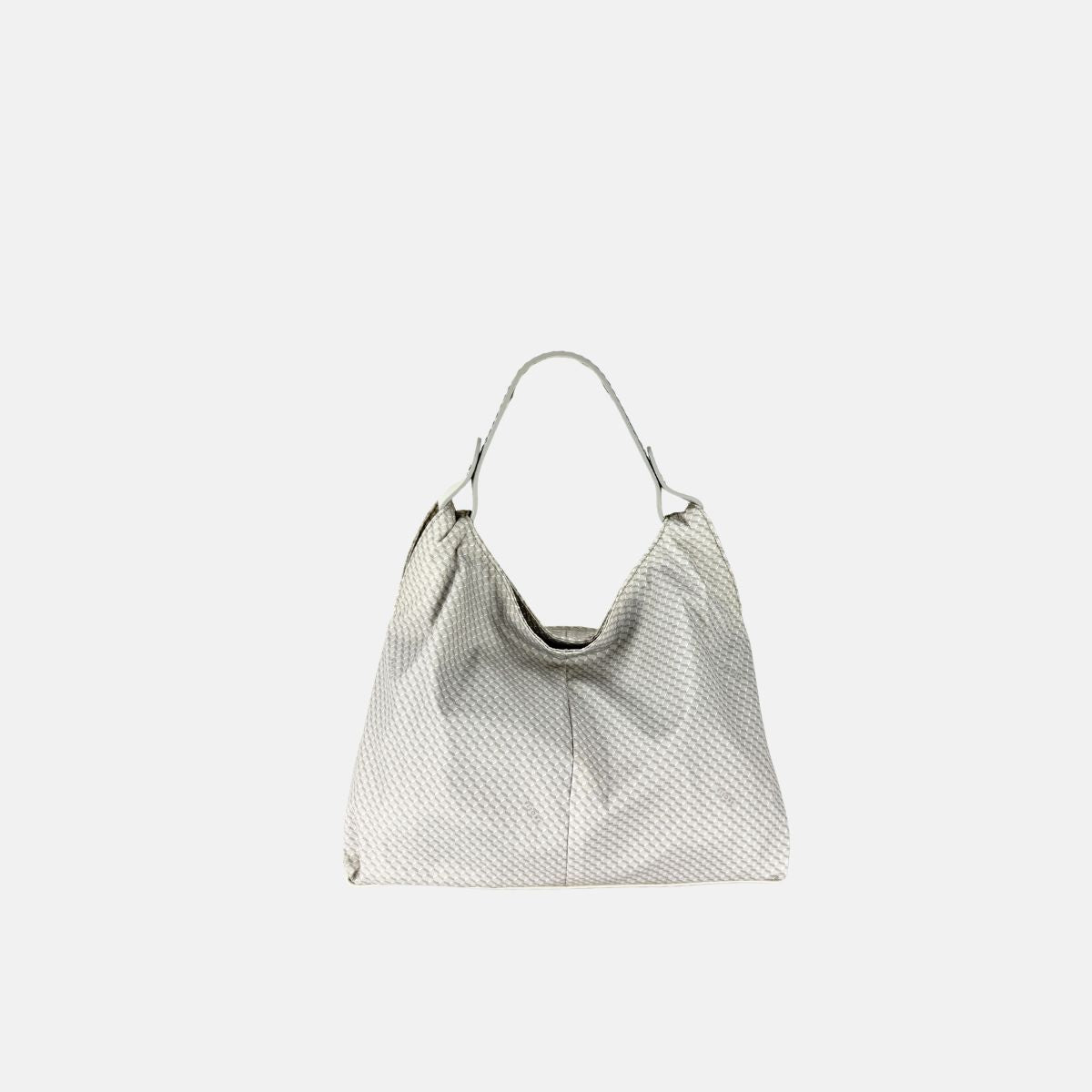PLINIO Medium Triangle Shoulder Bag in Greige - Big Bag NY