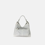 PLINIO Medium Triangle Shoulder Bag in Greige - Big Bag NY