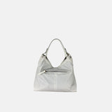 PLINIO Medium Triangle Shoulder Bag in Greige - Big Bag NY