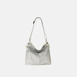 PLINIO Medium Triangle Shoulder Bag in Greige - Big Bag NY