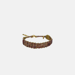 Woven Bracelet with Garnet Gemstones - Big Bag NY
