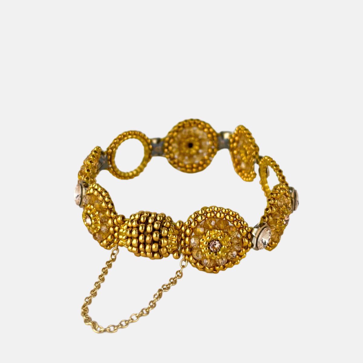Miguel Ases Gold Circle Bracelet - Big Bag NY