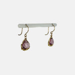 Dana Kellin Plum Quartz Drop Earrings - Big Bag NY