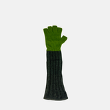 Wool Two Tone Fingerless Gloves