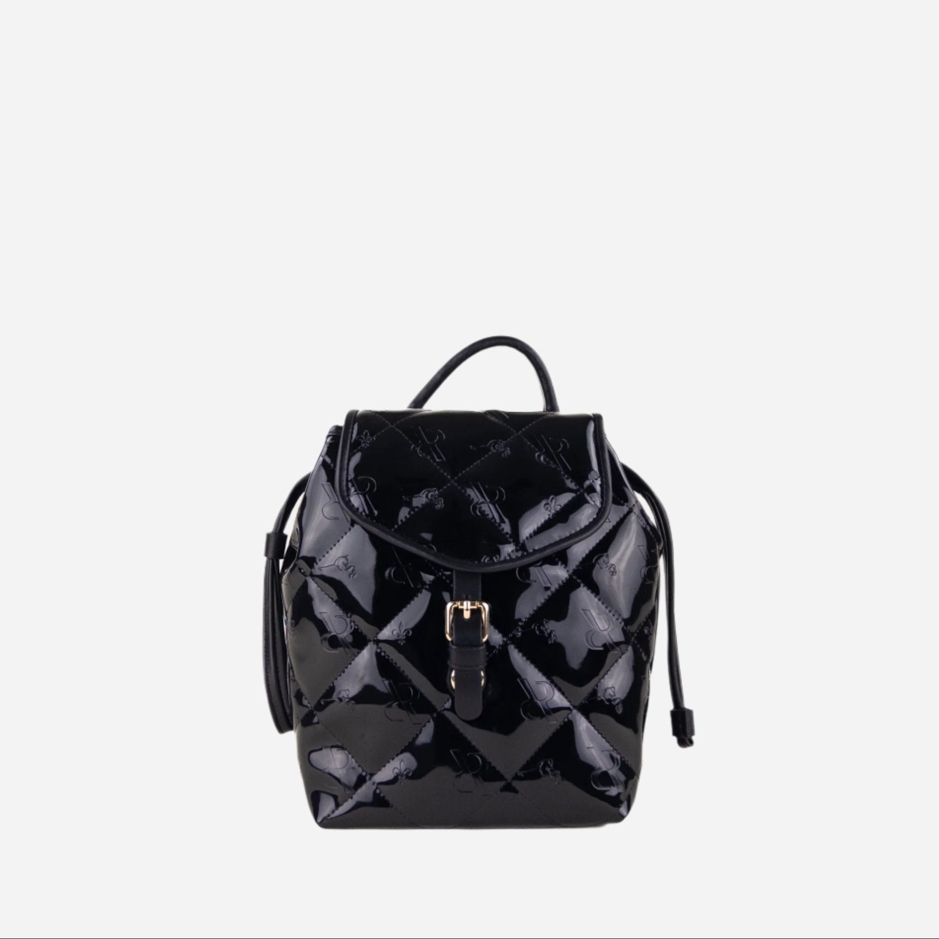 Back Lacquer Rossi Mini Convertible Backpack - Big Bag NY
