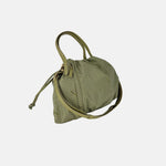 PLINIO Drawstring Tote with Crossbody Strap in Vert - Big Bag NY