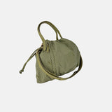 PLINIO Drawstring Tote with Crossbody Strap in Vert - Big Bag NY