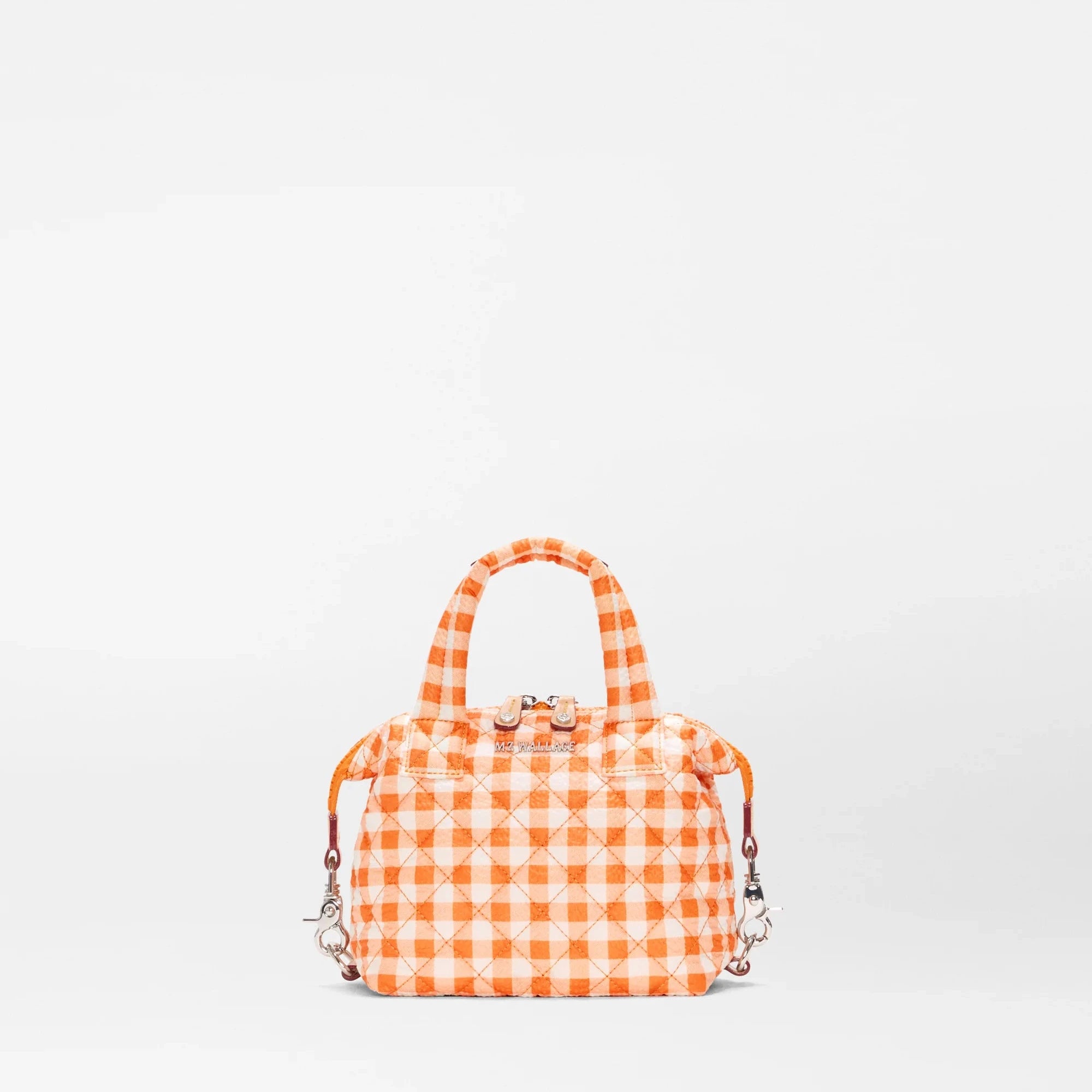 MZ WALLACE Micro Sutton in Sunset Orange Gingham - Big Bag NY