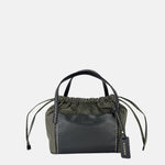 PLINIO Drawstring Small Tote in Black - Big Bag NY