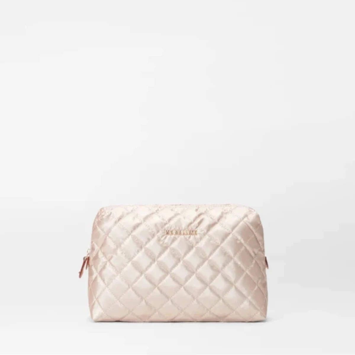 MZ Wallace Mica Cosmetic Case in Pale Rose Gold - Big Bag NY