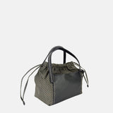 PLINIO Drawstring Small Tote in Black - Big Bag NY