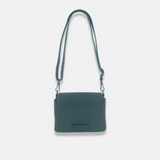 Rossi Front Flap Leather Crossbody in Forest - Big Bag NY