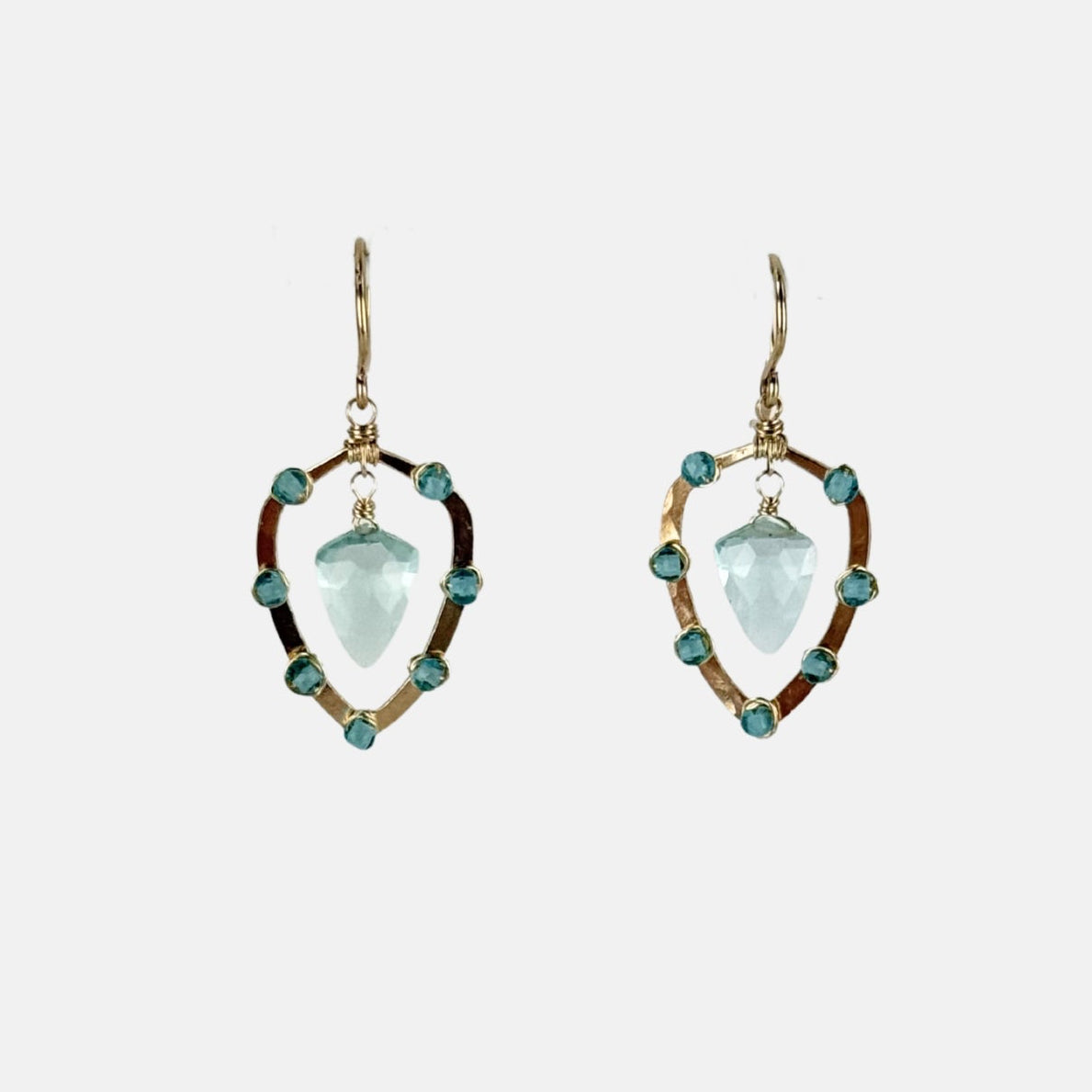 Dana Kellin Aqua Quartz and Apatite Drop Earrings - Big Bag NY