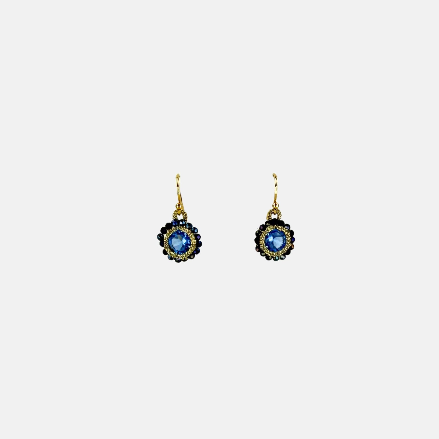 Danielle Welmond Caged Blue Zircon Earrings - Big Bag NY